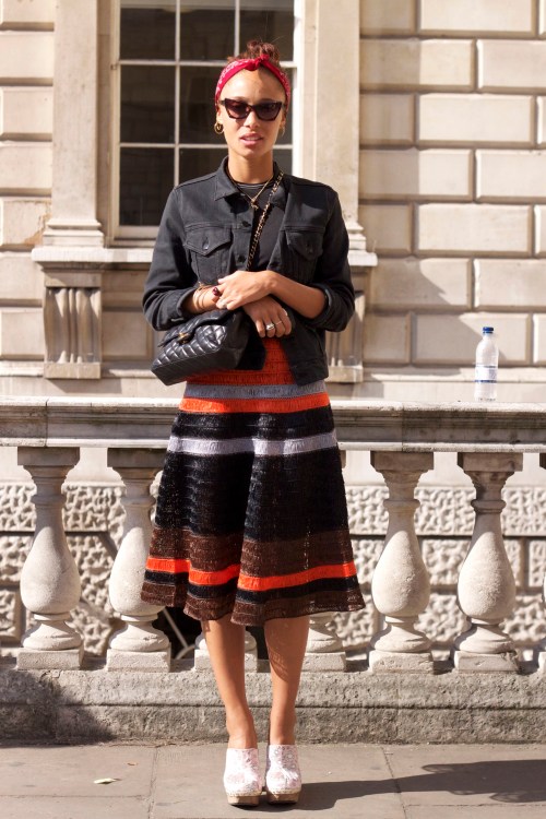 London Fashion Week Street Style at Somerset House, London